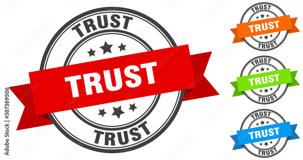 Obraz premium trust stamp. round band sign set. label