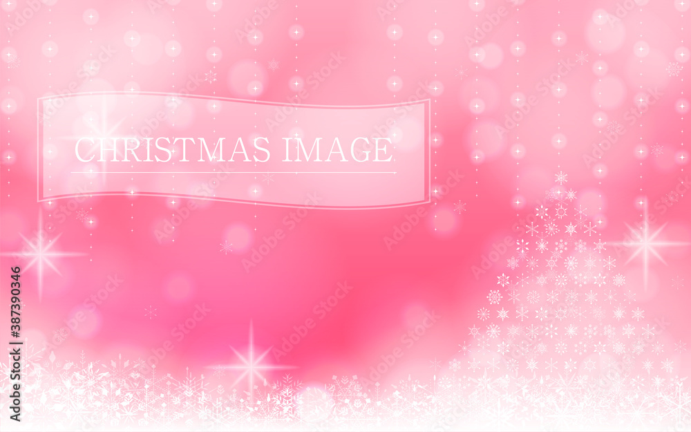 フレームのついたキラキラしたクリスマスイメージの背景素材