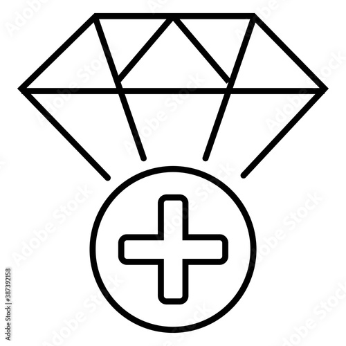 Long shadow diamond with a sum sign