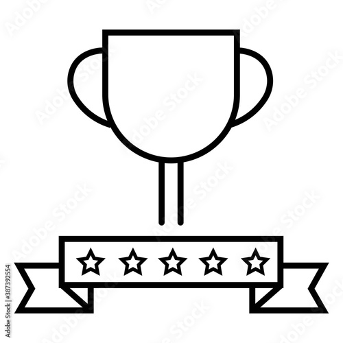 vector icon trophy cup illustration