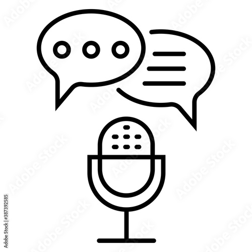 Slika na platnu Microphone speaker icon vector illustration