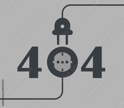 404 error page template for website. 404 alert flat design.
