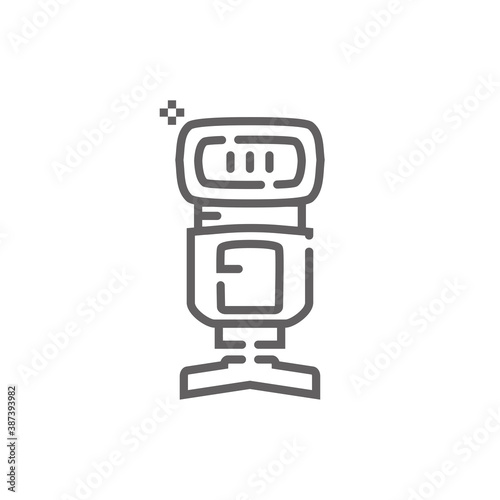 Camera flash icon. Outline illustration of сamera flash icon vector, icon for web. Web symbol for websites and mobile app. Trendy design. Vector illustration.