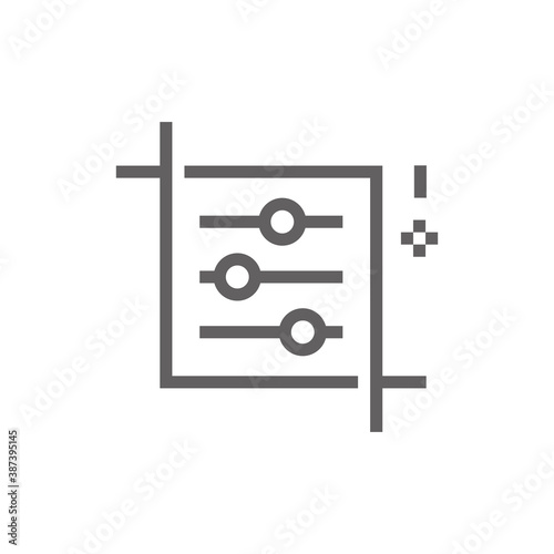 Adjustment icon. Outline illustration of adjustment vector icon for web. Web symbol for websites and mobile app. Trendy design. Vector illustration.