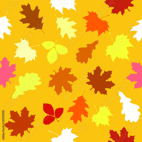 Seamless pattern with autumn leaves. Perfect for wallpapers  wrapping papers  pattern fills  textile