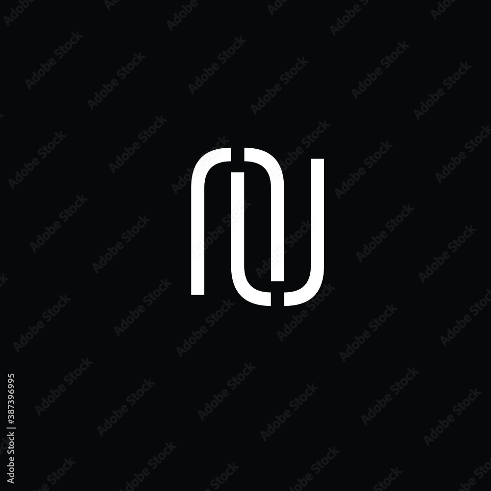 Creative Professional Trendy and Minimal Letter AU N Logo Design in Black and White Color, Initial Based Alphabet Icon Logo in Editable Vector Format Creative Professional Trendy and Minimal Letter AU N Logo Design in Black and White Color, Initial Based Alphabet Icon Logo in Editable Vector Format