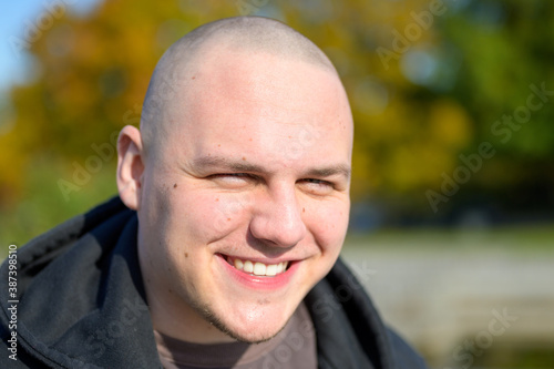 Cheerful young man with a happy smile