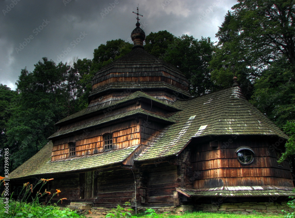 Ancient Wooden Orthodox Church in Southern Poland