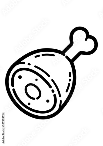 Ham Flat Icon Isolated On White Background
