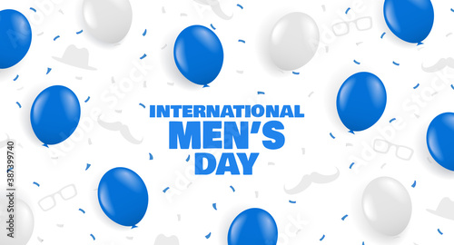 Vector illustration of International Men's Day. For a poster or banner and greeting card.
