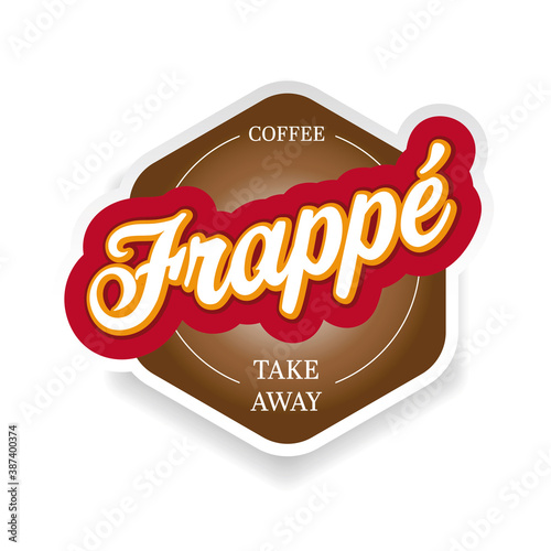 Coffee Frappe Take Away vector