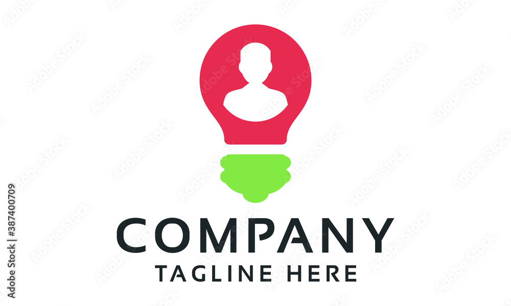 Idea Man Vector Logo Template