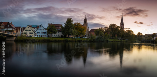 Evening mood at the Neckar river, Rottenburg am Neckar / Germany