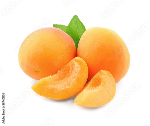 Swet apricots with slick apricots fruits