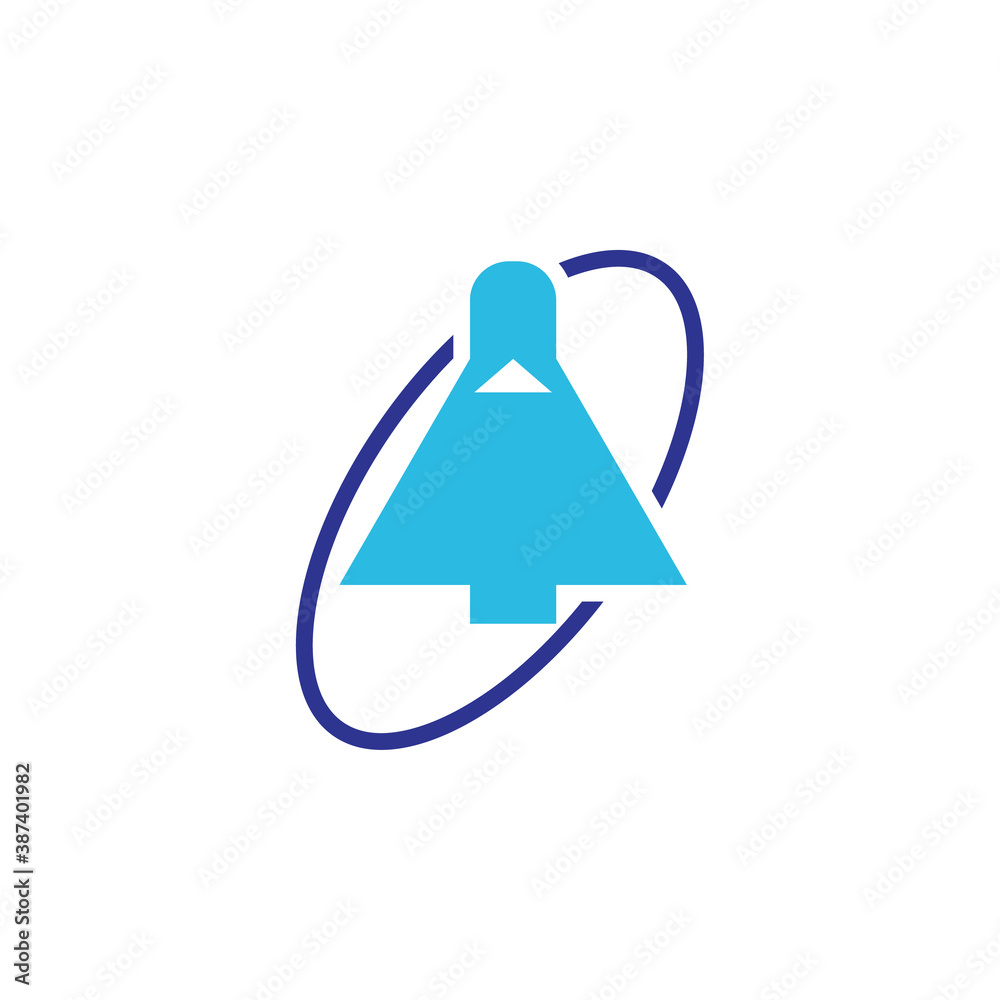 Aerospace orbit logo design vector Aerospace orbit logo design vector