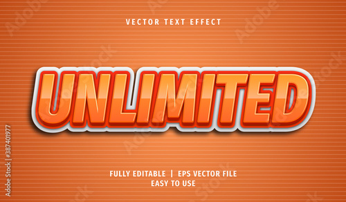 3D Unlimited Text Effect, Editable Text Style