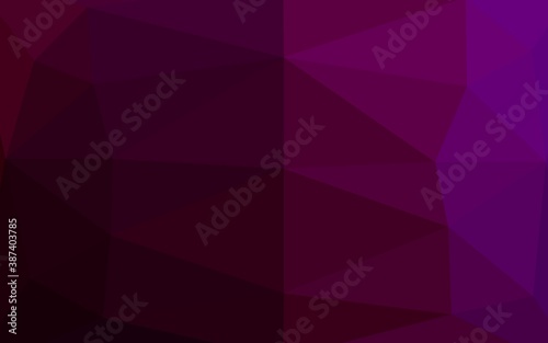 Dark Purple vector shining triangular template.