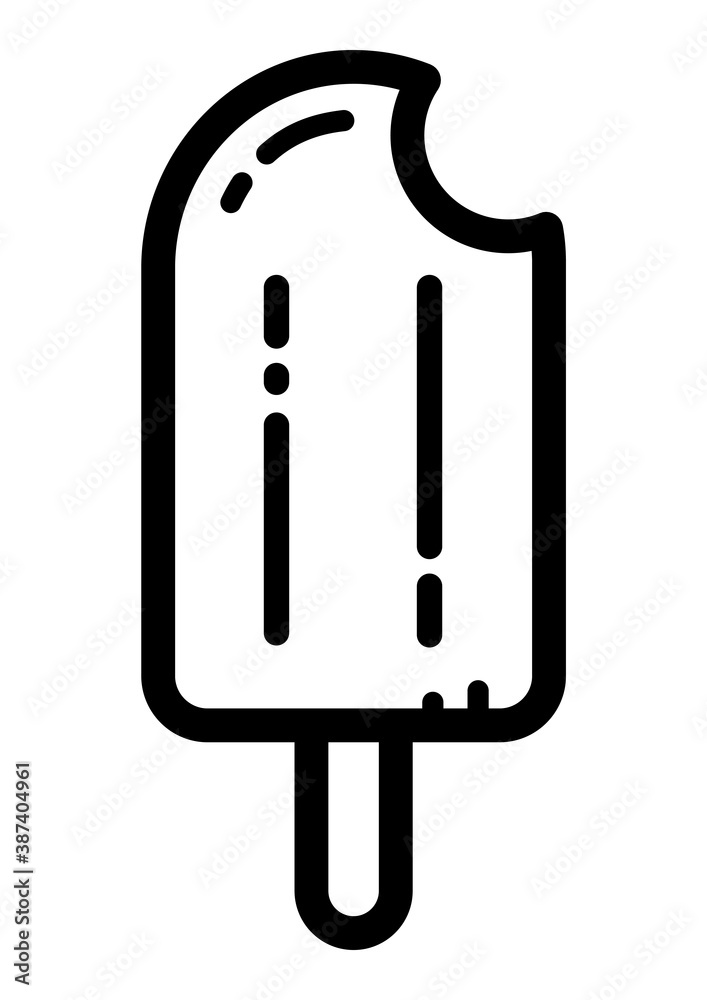 Icecream Flat Icon Isolated On White Background Icecream Flat Icon Isolated On White Background