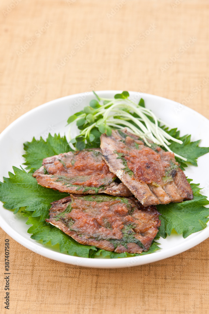 イワシの梅肉焼き