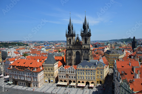 vistas aereas del centro historico de Praga, republica checa