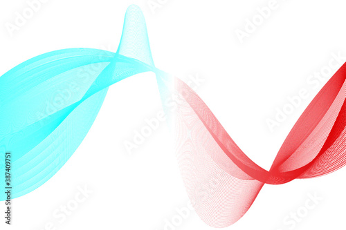Futuristic abstract blue red gradient wave line vector,technology concept for web, poster, card print design template on white