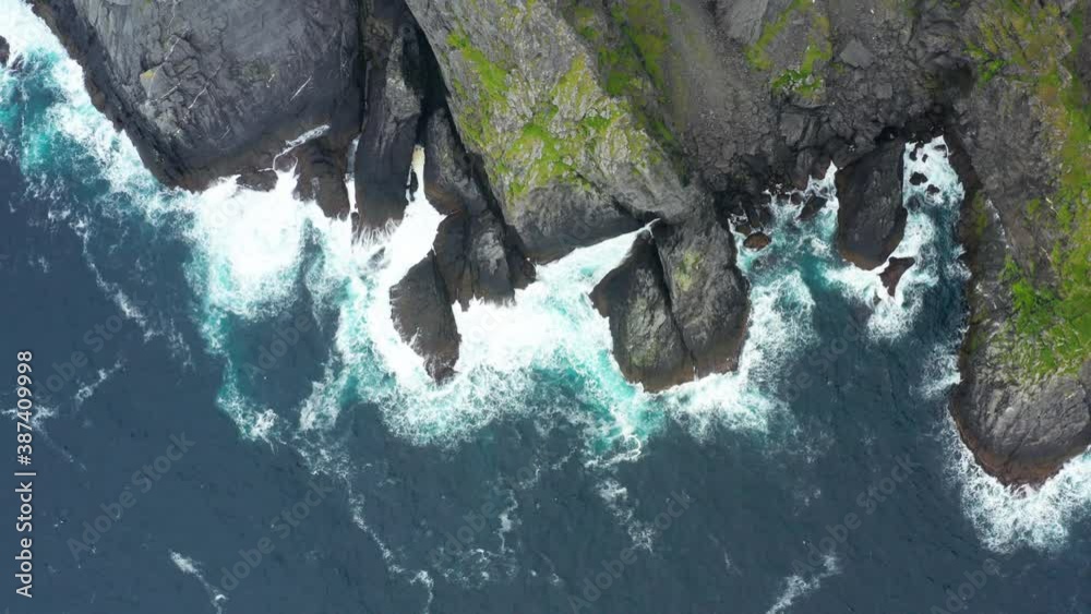 Flight over majestic North Cape in Norway