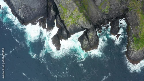 Flight over majestic North Cape in Norway