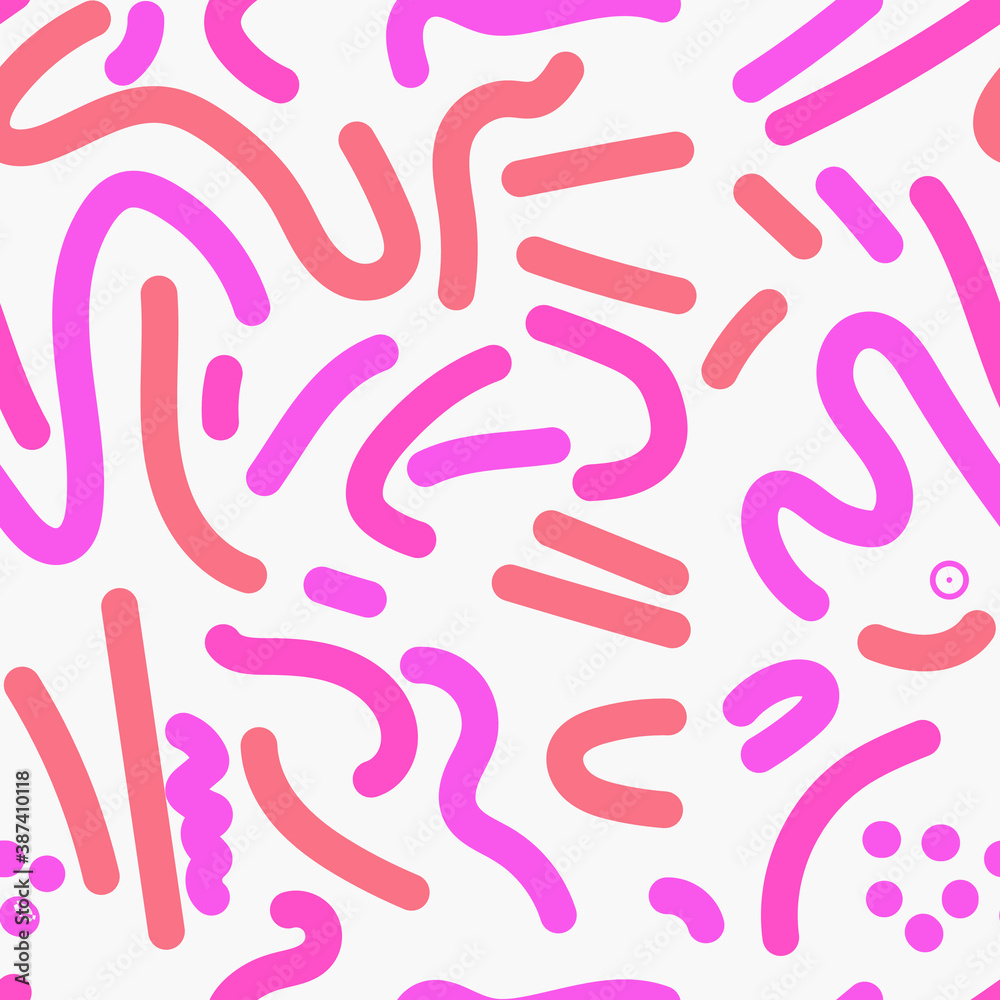 Hand drawn seamless pattern with abstract shapes for web, textile, wrapping and design Hand drawn seamless pattern with abstract shapes for web, textile, wrapping and design