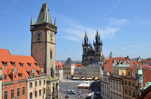 vistas sobre el centro historico de la ciudad de Praga, republica checa photo