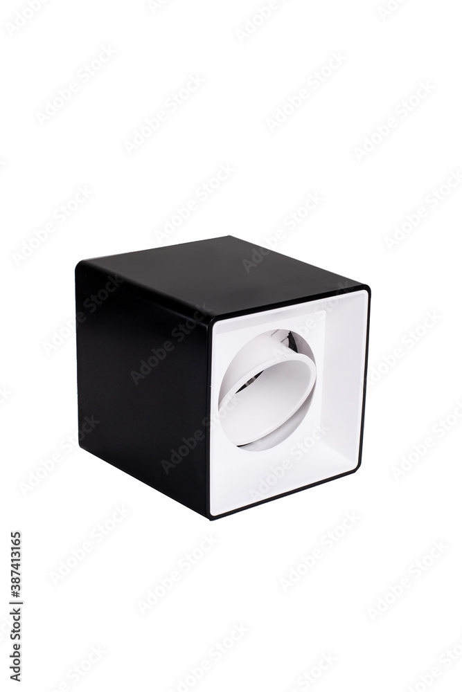 Lighting lamp components on white background Lighting lamp components on white background