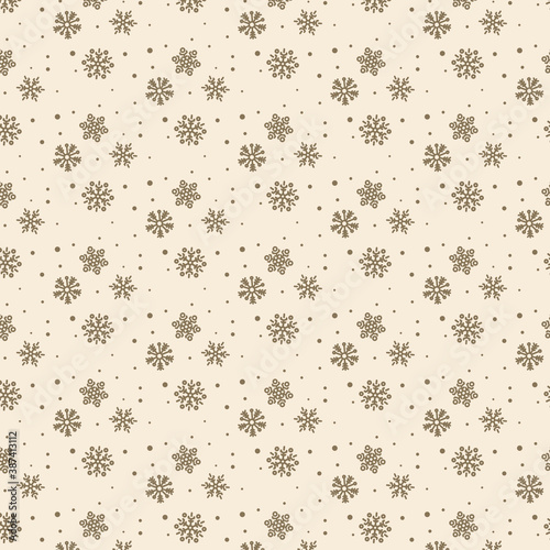 Wallpaper Mural Snow seamless pattern on light brown background. Can be used for wrapping paper, wallpaper, business cards, websites etc. Torontodigital.ca