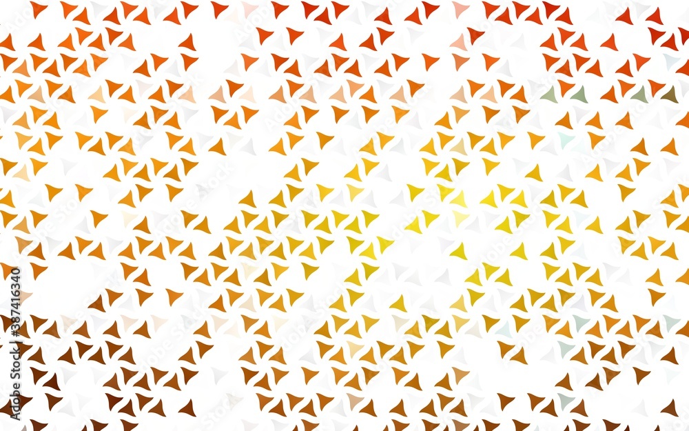 Light Orange vector seamless background with triangles. Light Orange vector seamless background with triangles.