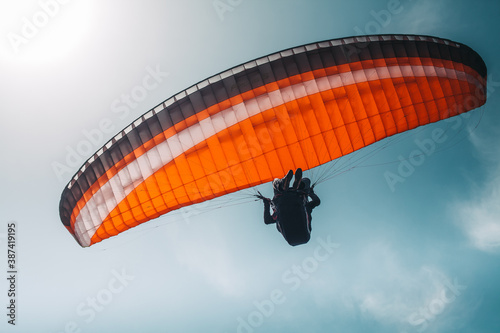 paraglider in the sky