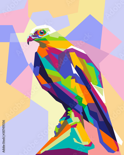 Abstract geometric bird with wpap style.colorful.vector eps10-editable