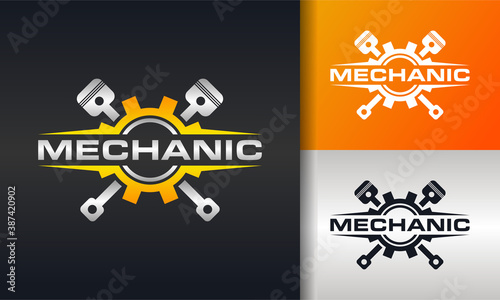 mechanical gear machine logo