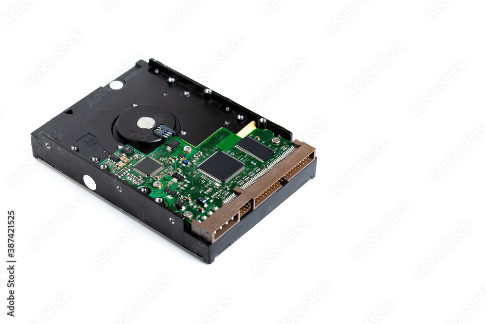 Old harddisk, hard disk drive, HDD isolated on white background. Old harddisk, hard disk drive, HDD isolated on white background.