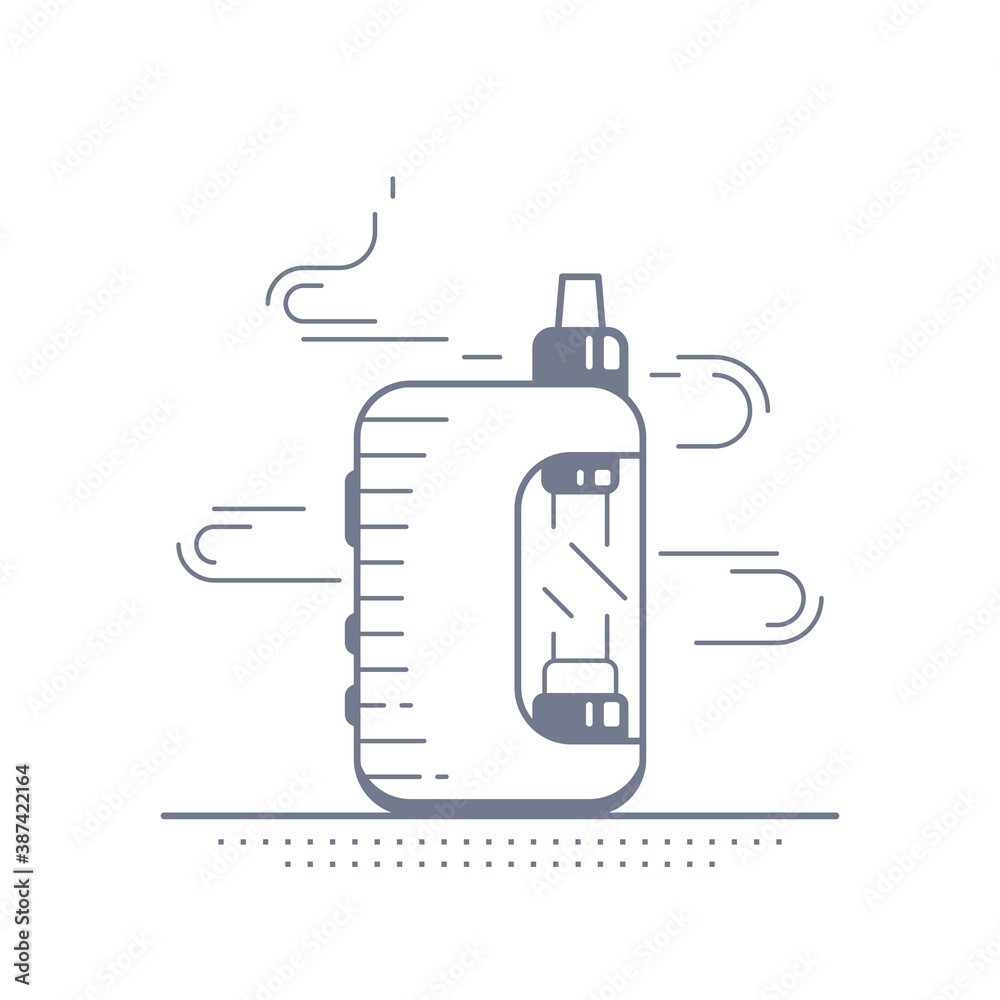Vaping box device kit and mod on white background Vaping box device kit and mod on white background