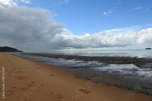 beach and clouds