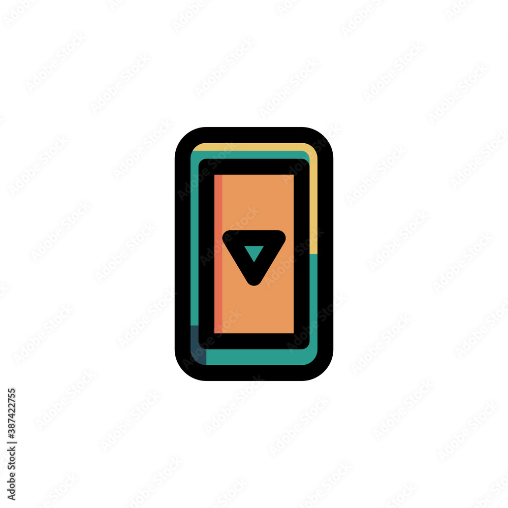 Incoming Call Icon Filled Outline Business Illustration Logo Vector
