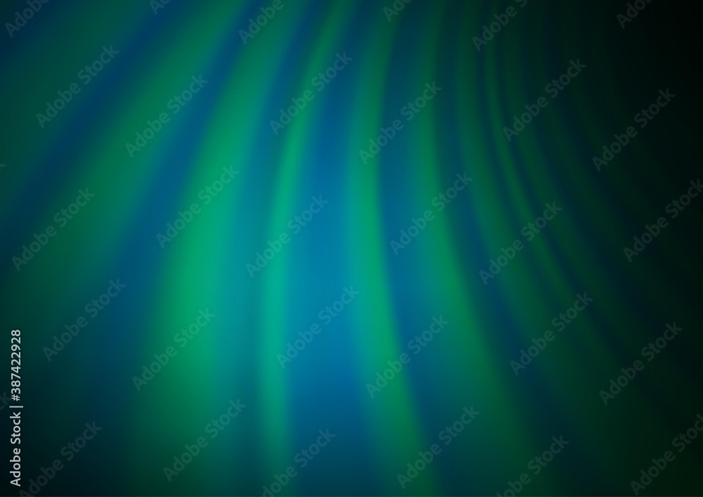 Dark Blue, Green vector glossy abstract background.