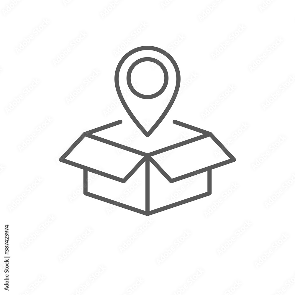 Delivery icon vector, logistics, transportation line sign Delivery icon vector, logistics, transportation line sign