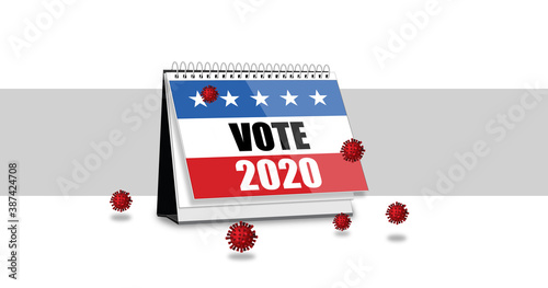 2020 United States presidential election over COVID-19 illustration