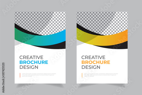 Creative and modern vector cover design for annual report.