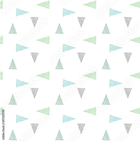vector seamless geometric triangle Christmas tree pattern print