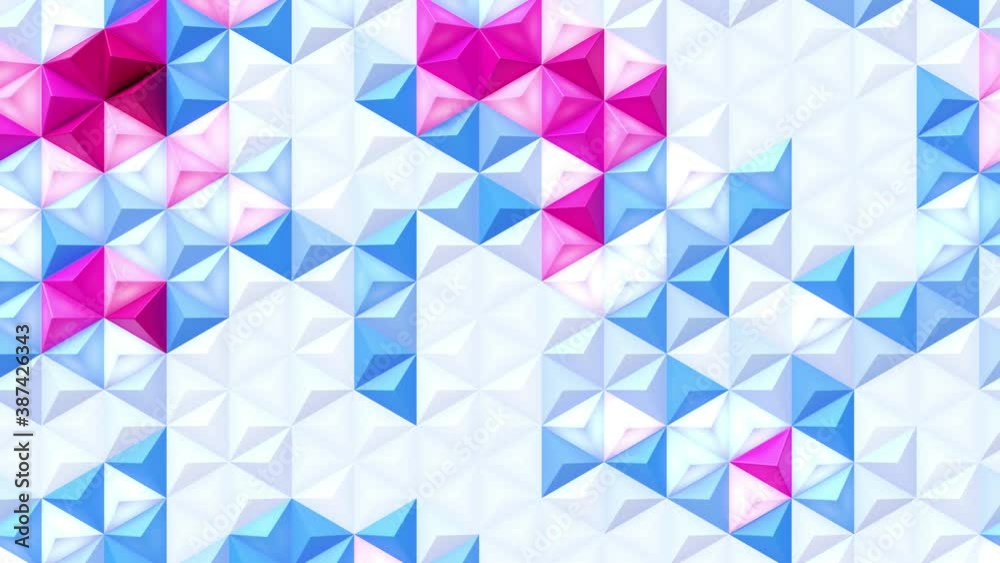 Abstract geometric bright tech pattern. 3D render. Seamless loop Abstract geometric bright tech pattern. 3D render. Seamless loop