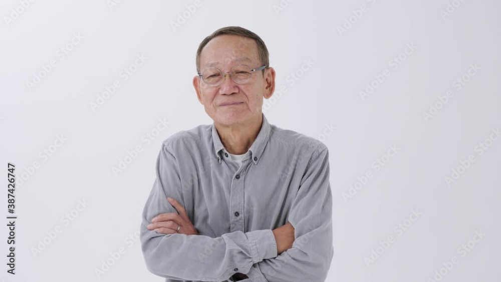 考える男性・白バック 考える男性・白バック