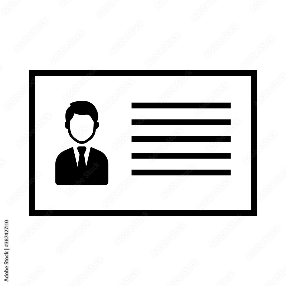 identity card icon design vector