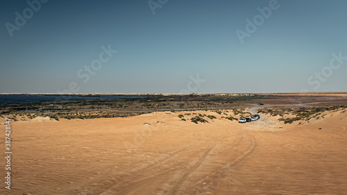 The Yellow Lake in the Desert of the Kingdom of Saudi Arabia