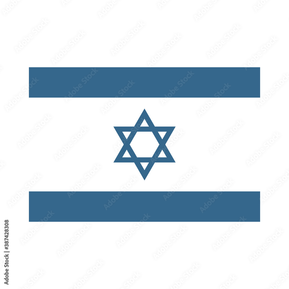 official flag of Israel national symbol flat icon official flag of Israel national symbol flat icon