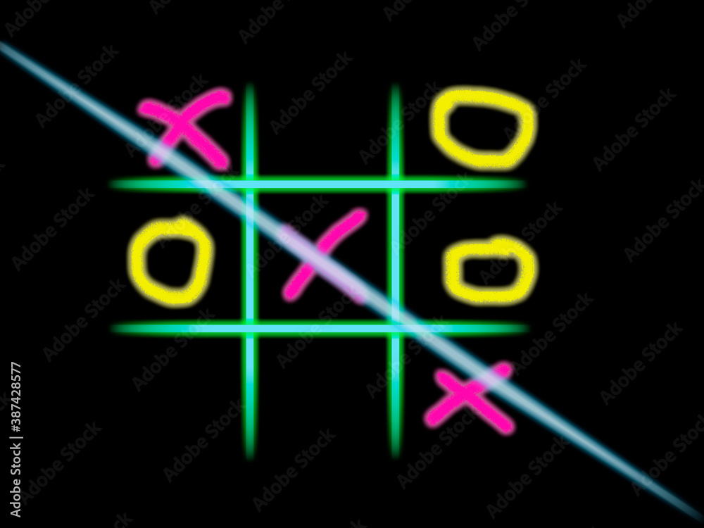 Tic tac toe glow hi-res stock photography and images - Alamy